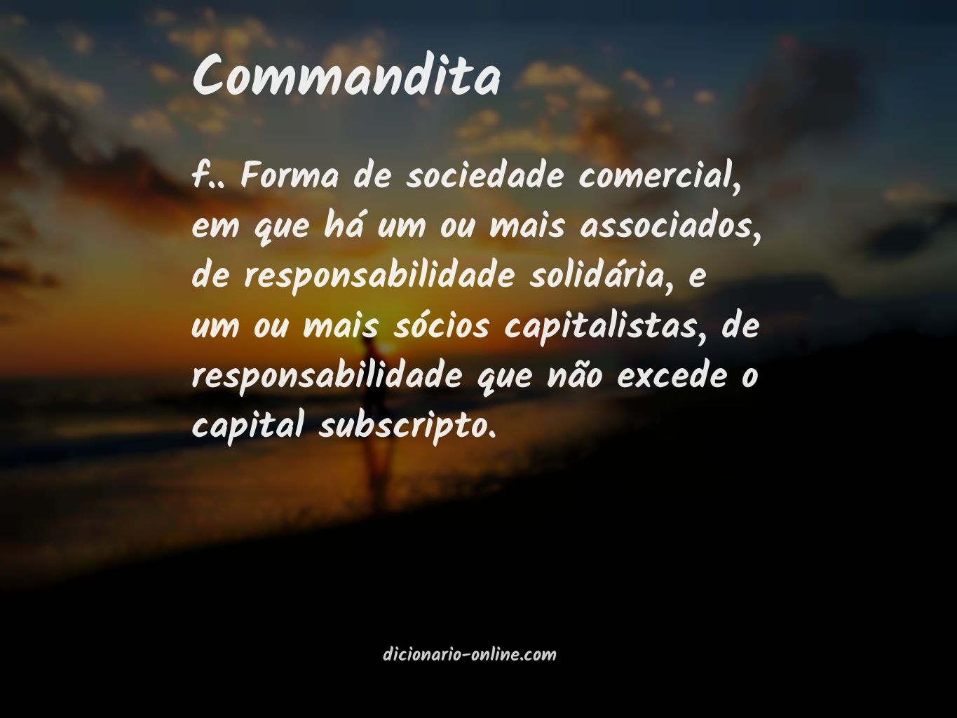 Significado de commandita