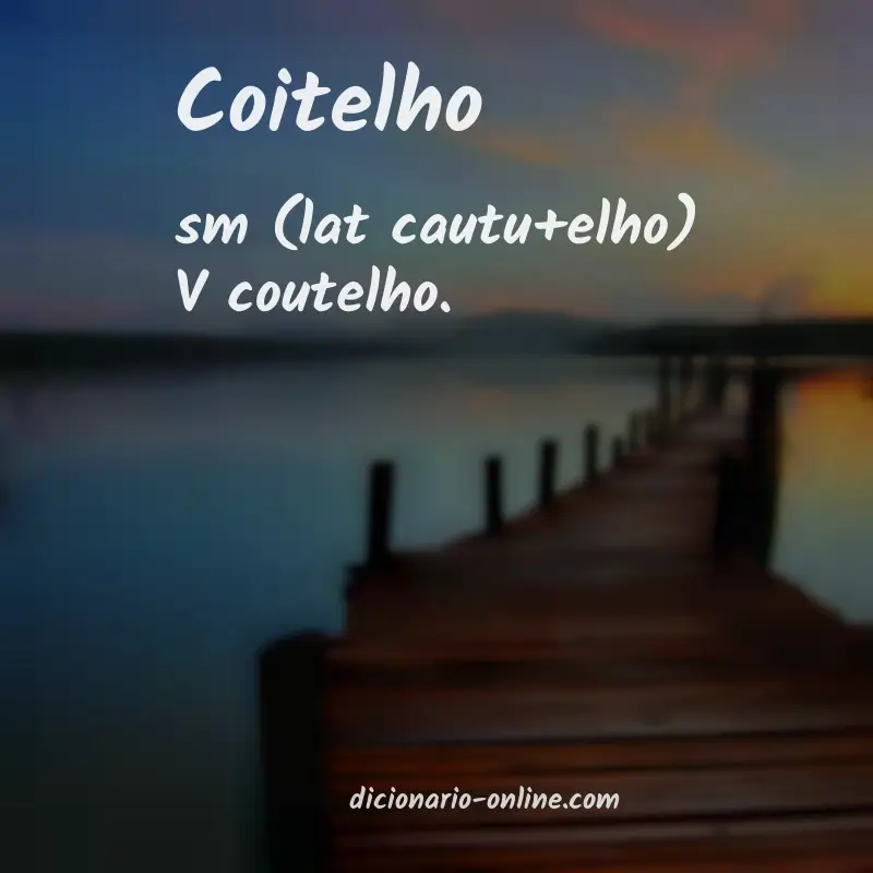 Significado de coitelho