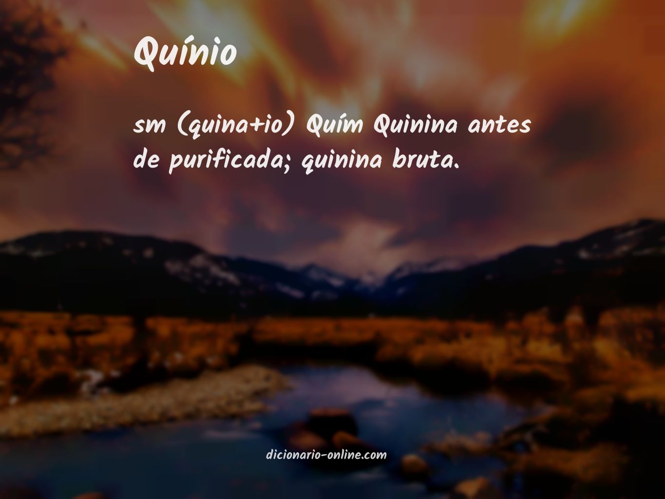 Significado de quínio