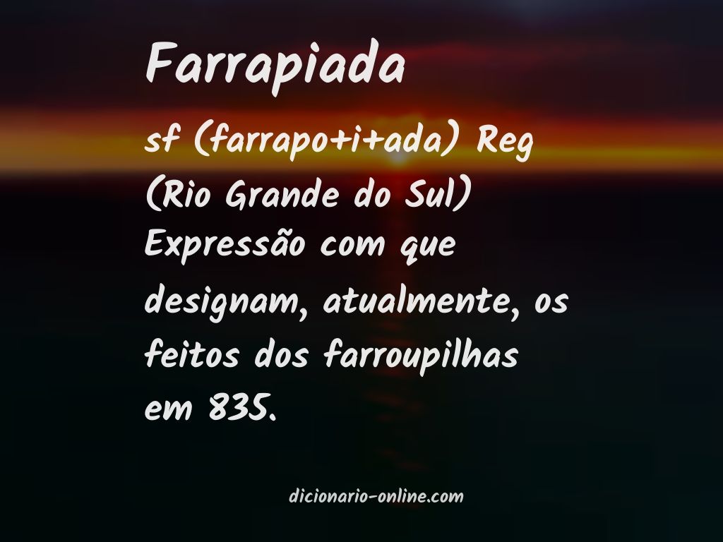 Significado de farrapiada