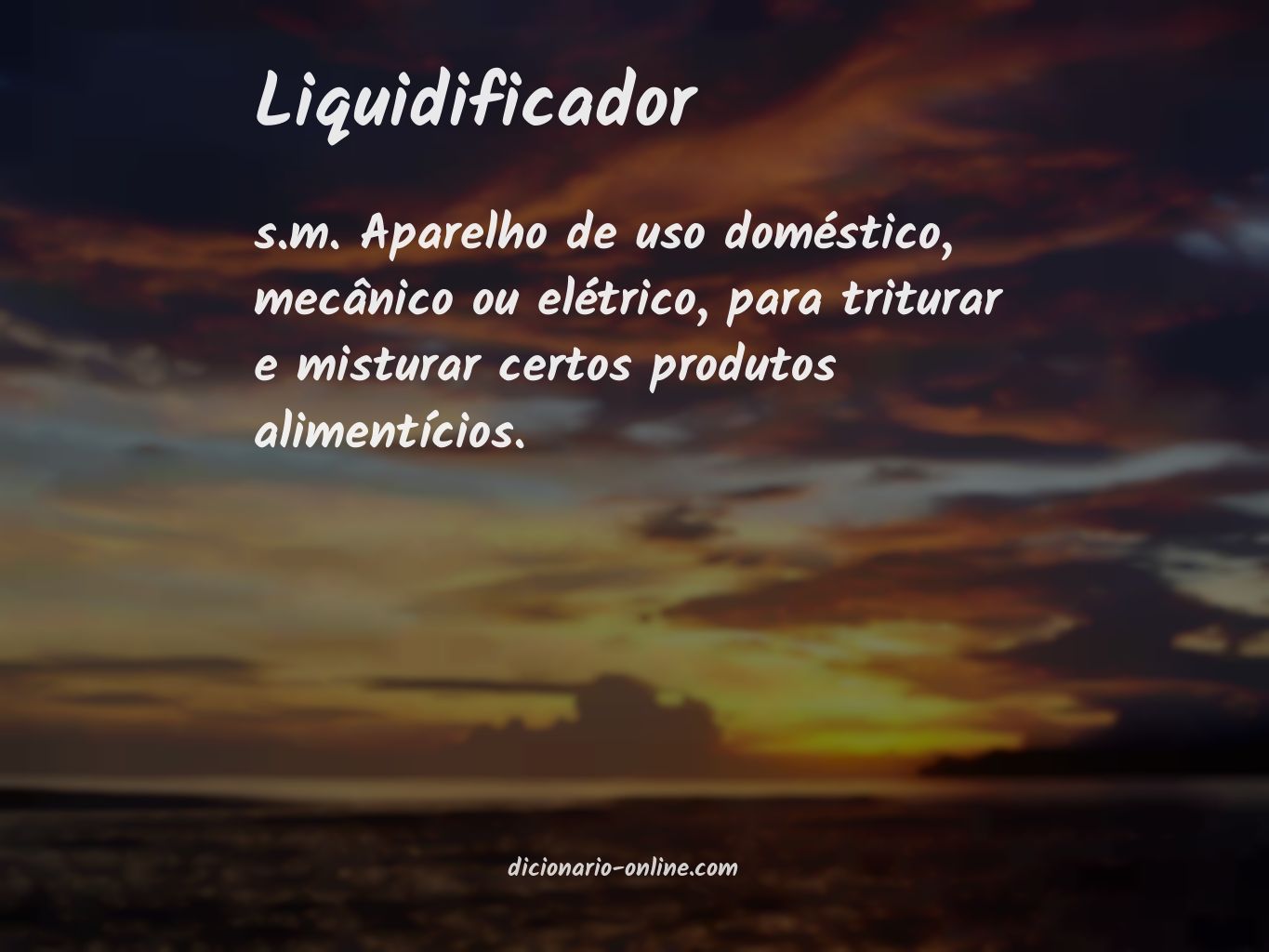 Significado de liquidificador