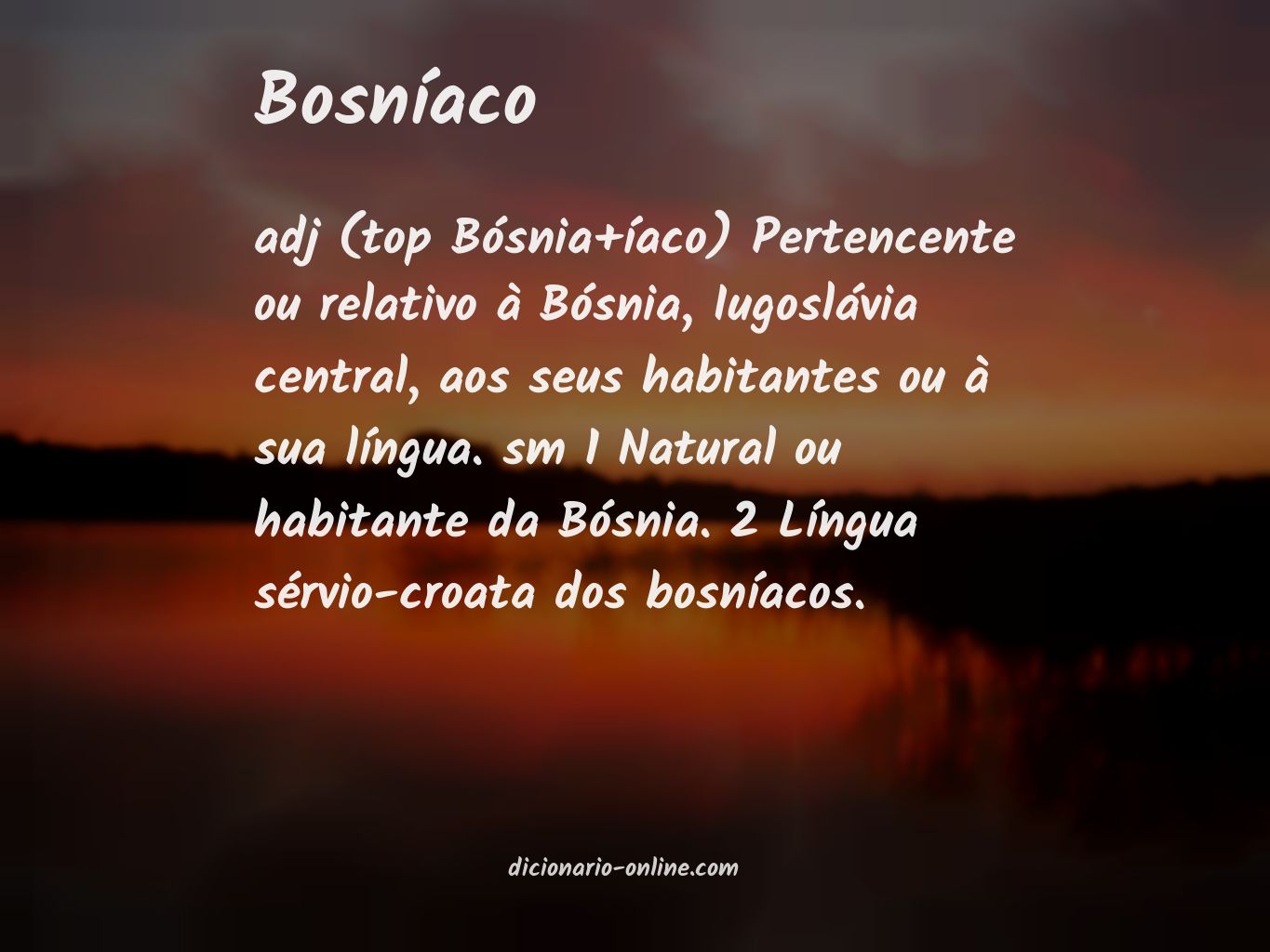 Significado de bosníaco