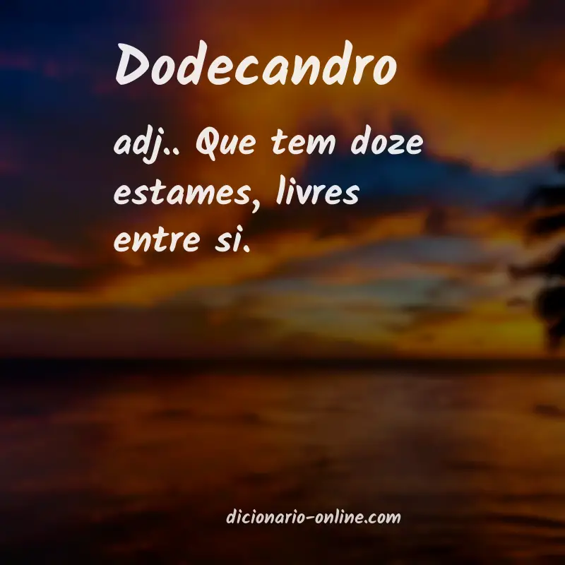 Significado de dodecandro