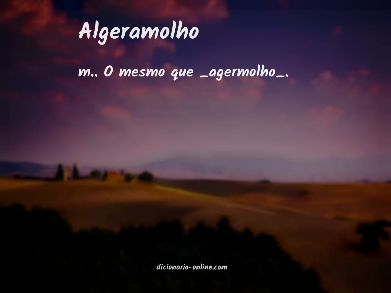 Significado de algeramolho