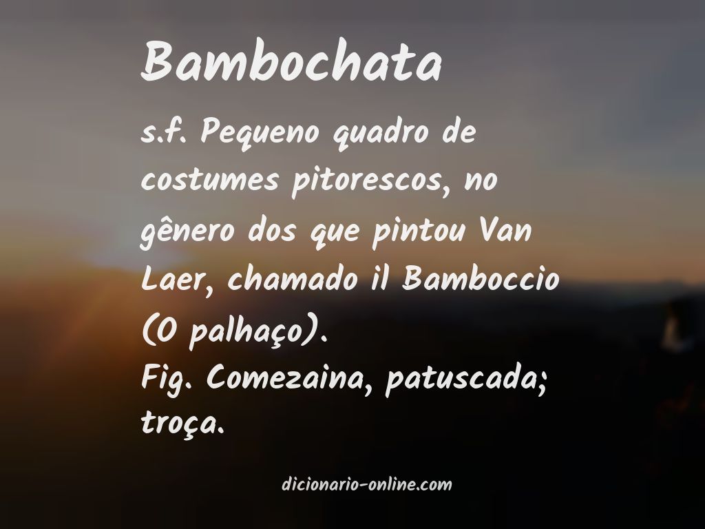 Significado de bambochata