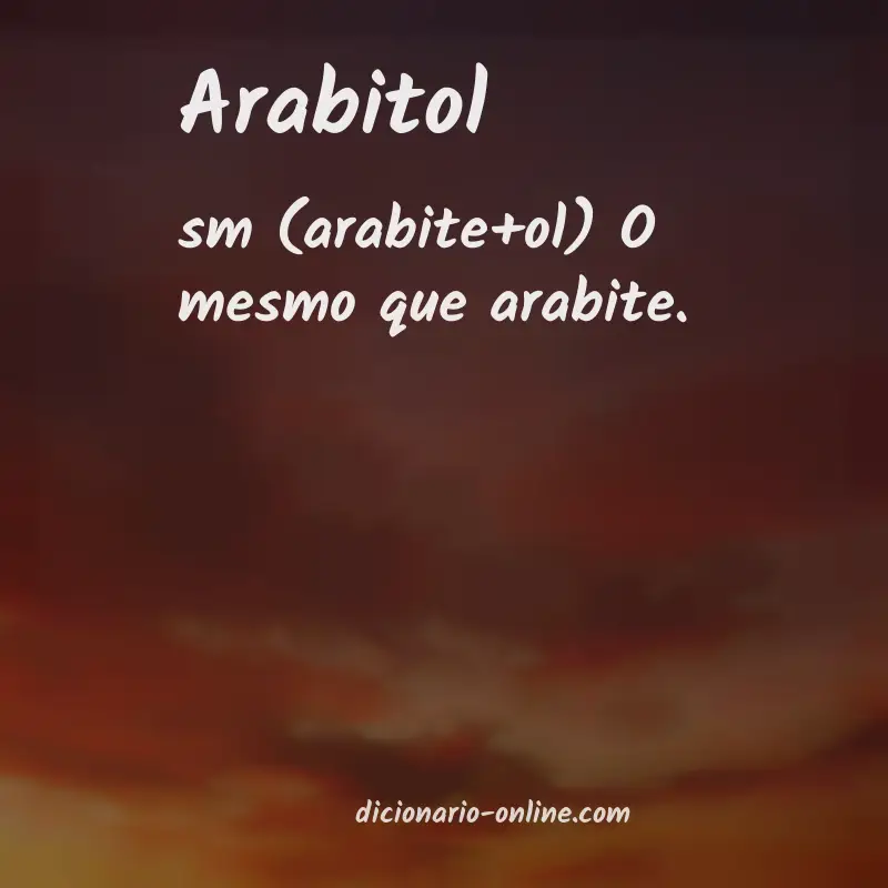 Significado de arabitol