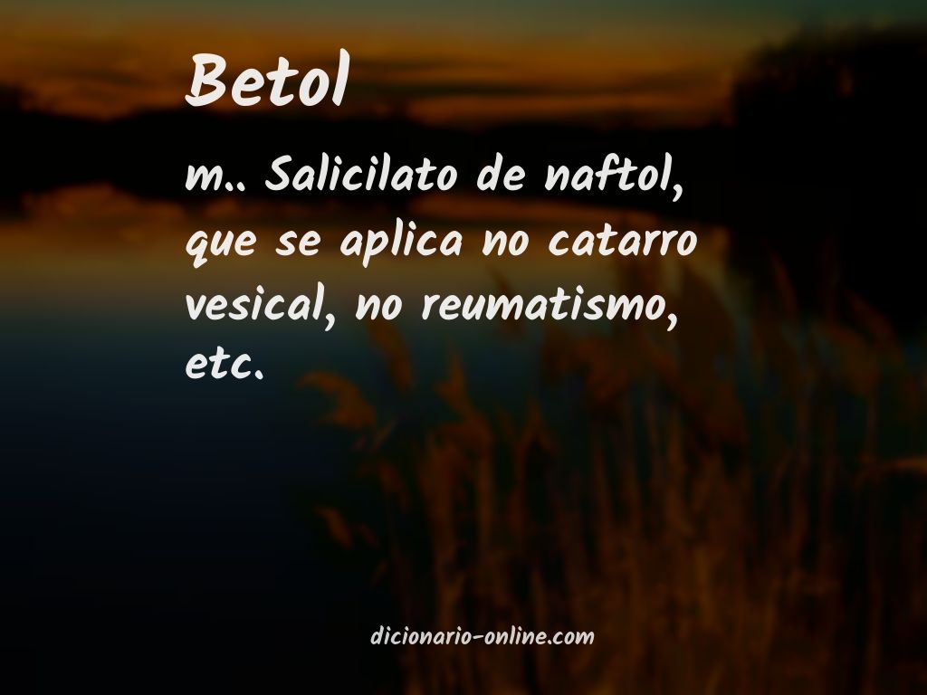 Significado de betol