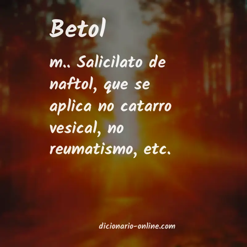 Significado de betol