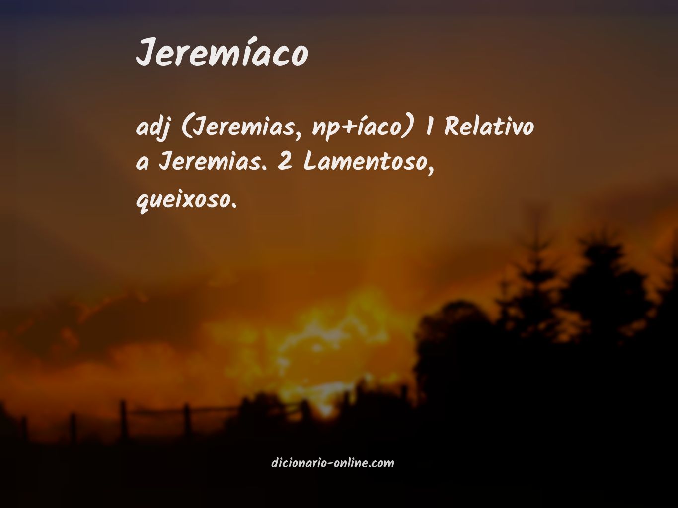 Significado de jeremíaco