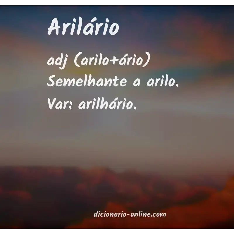 Significado de arilário