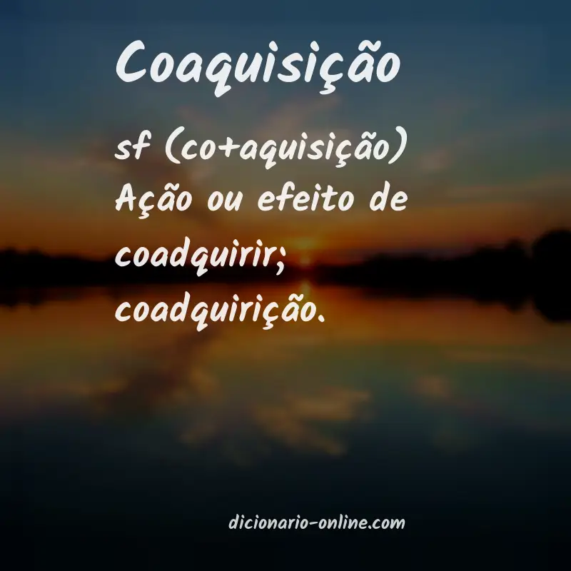 Significado de coaquisição
