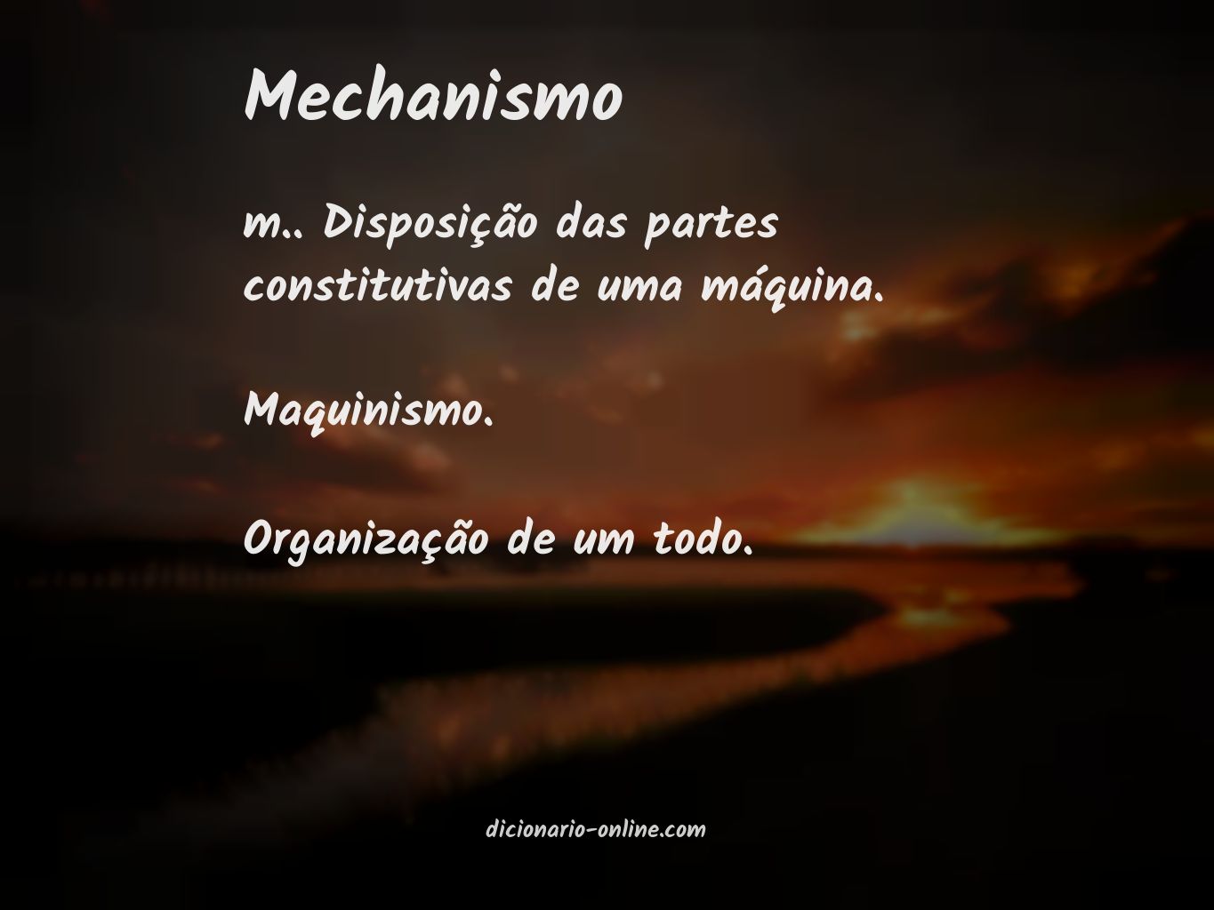 Significado de mechanismo