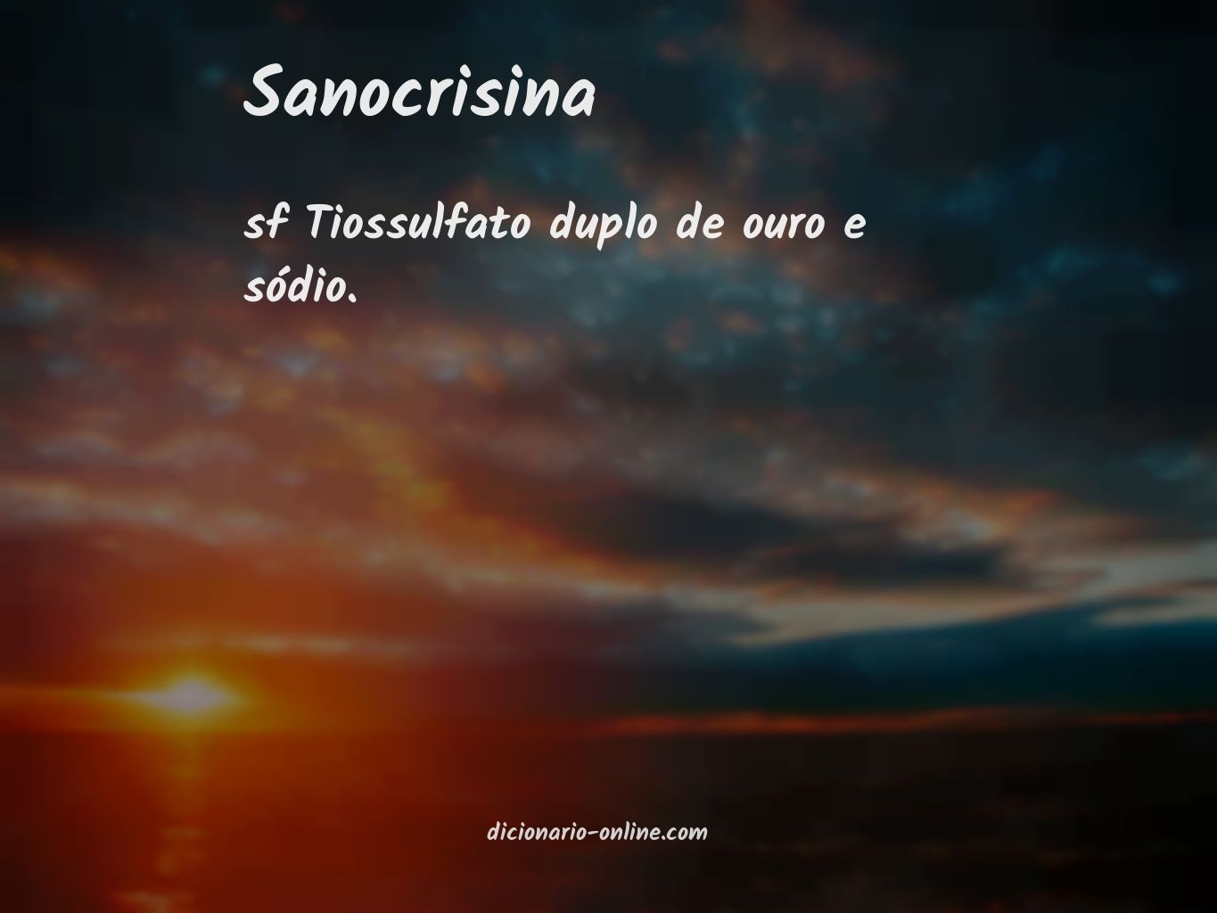 Significado de sanocrisina