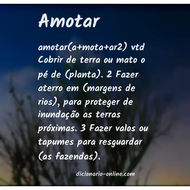 Significado de amotar