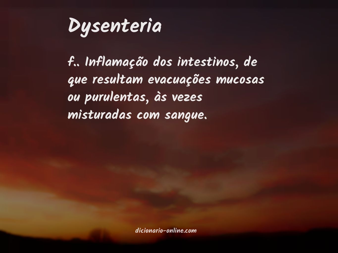 Significado de dysenteria