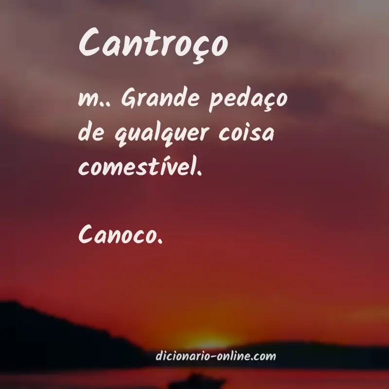 Significado de cantroço