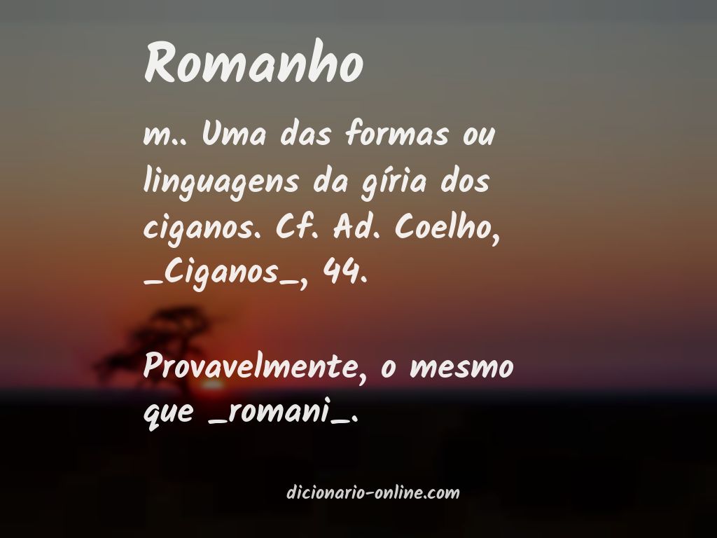 Significado de romanho