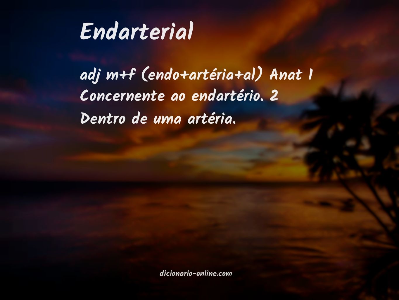 Significado de endarterial