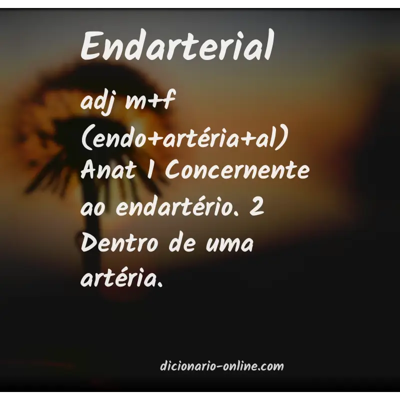 Significado de endarterial