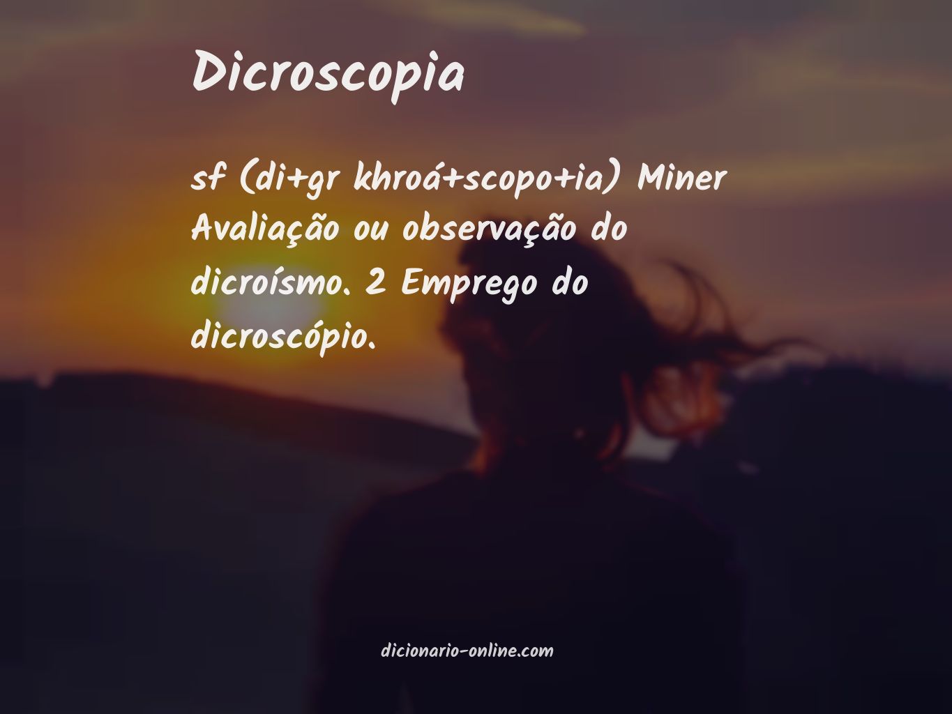 Significado de dicroscopia