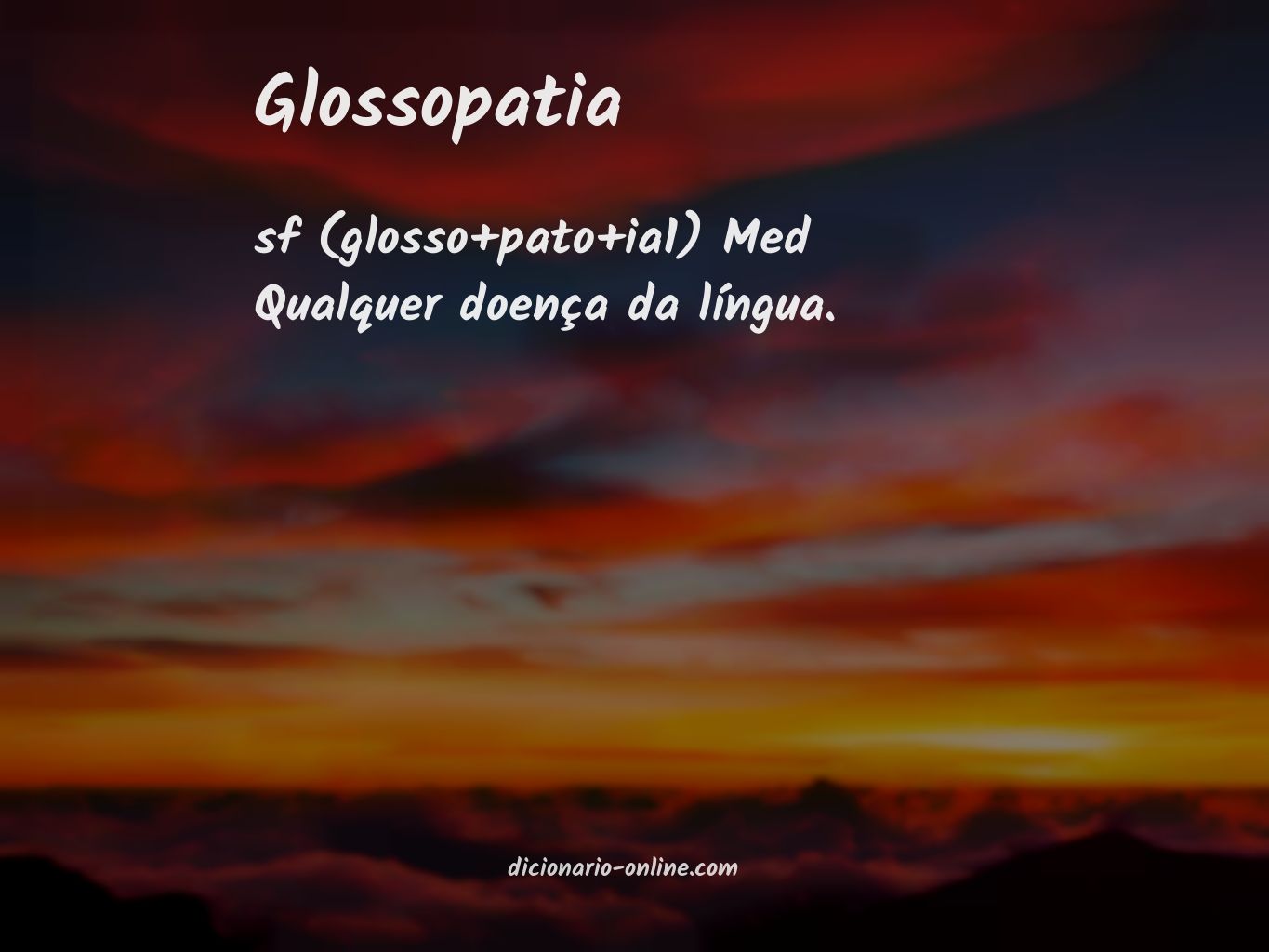 Significado de glossopatia