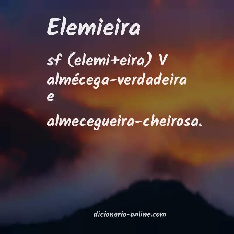 Significado de elemieira