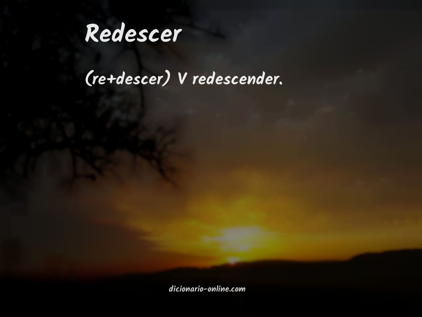 Significado de redescer