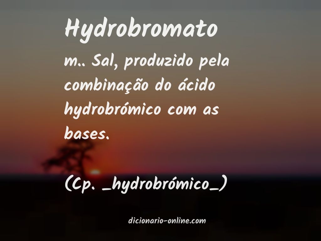 Significado de hydrobromato