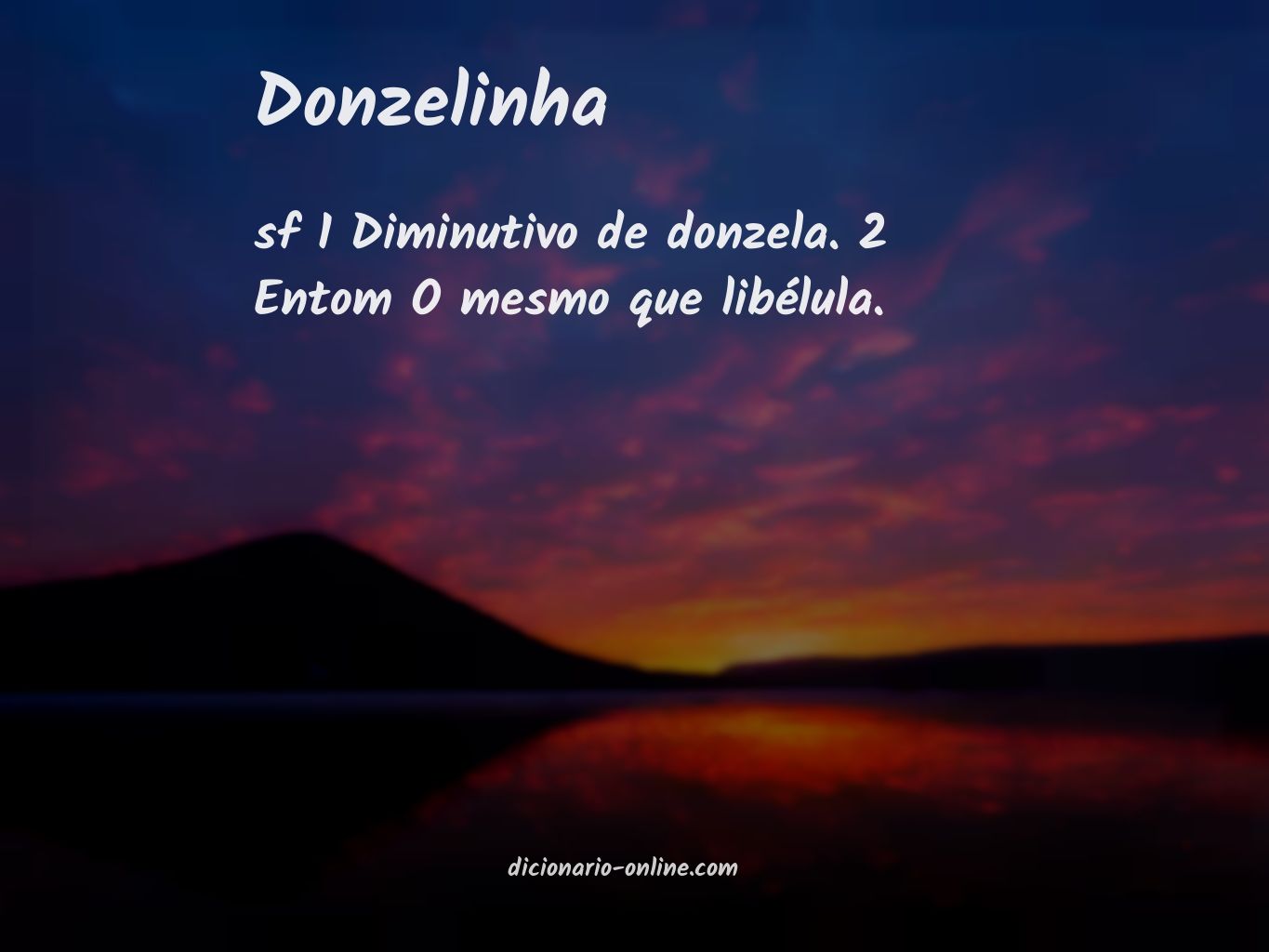 Significado de donzelinha