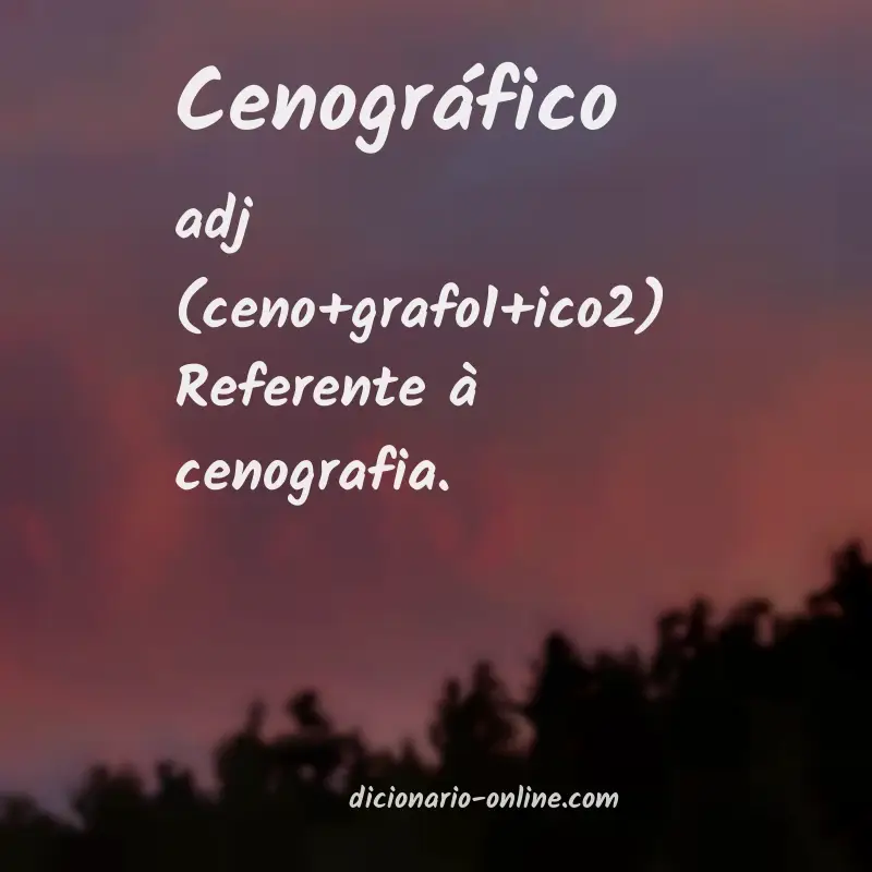Significado de cenográfico