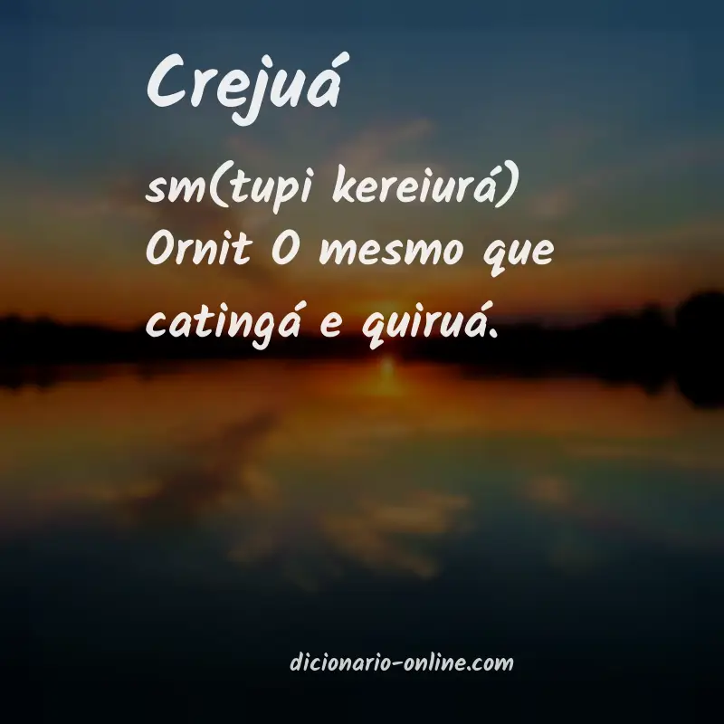 Significado de crejuá