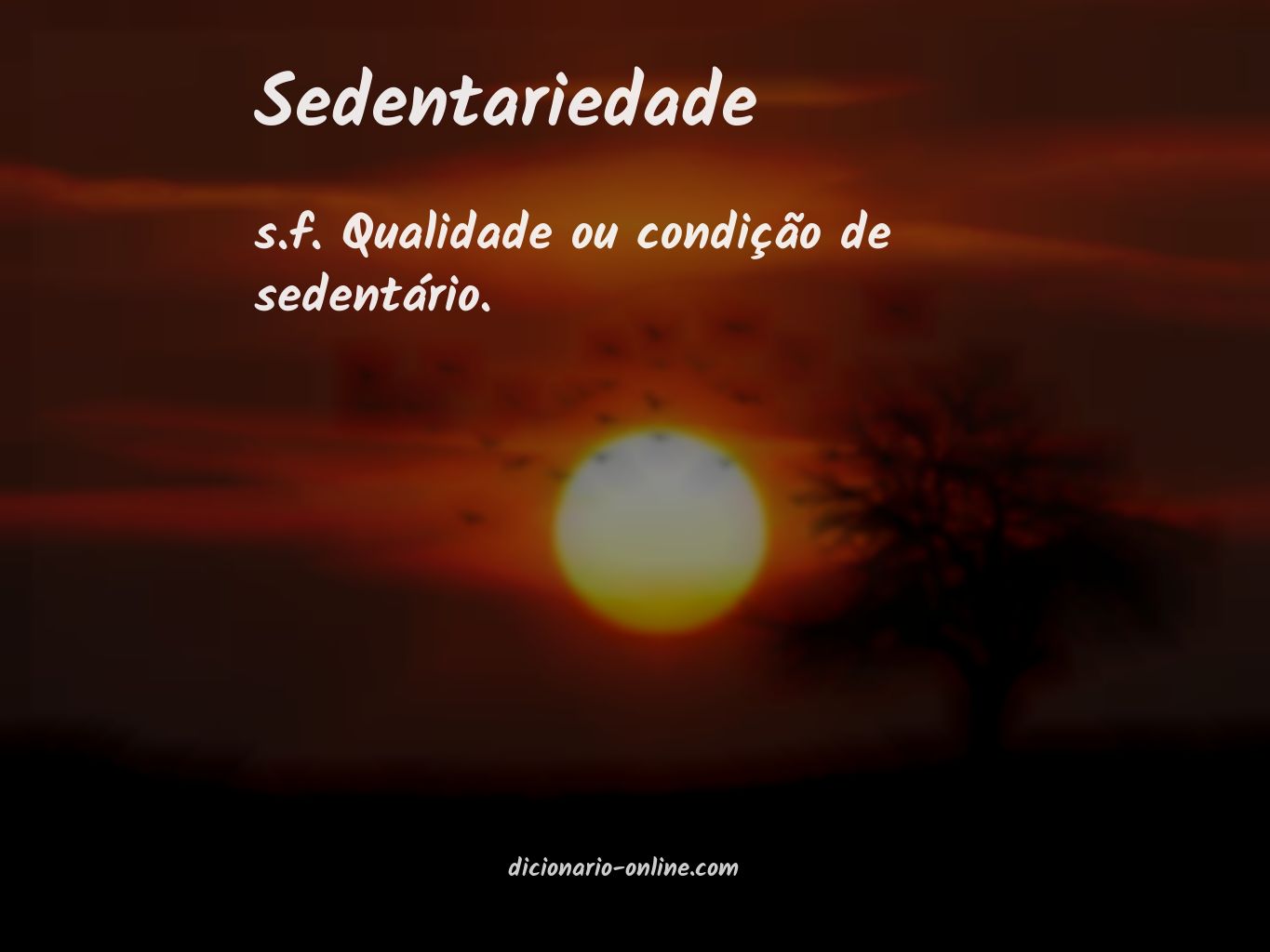 Significado de sedentariedade