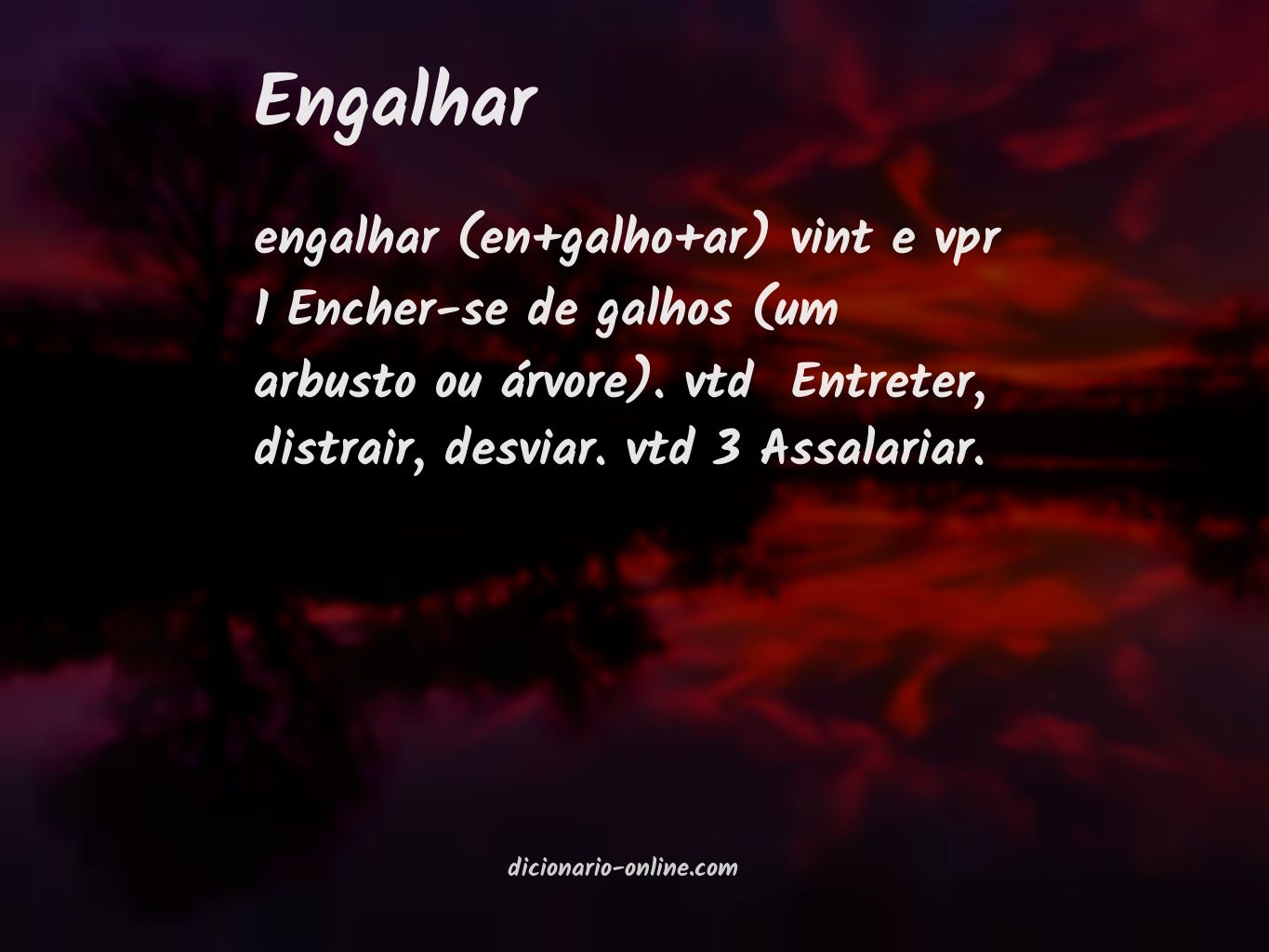 Significado de engalhar