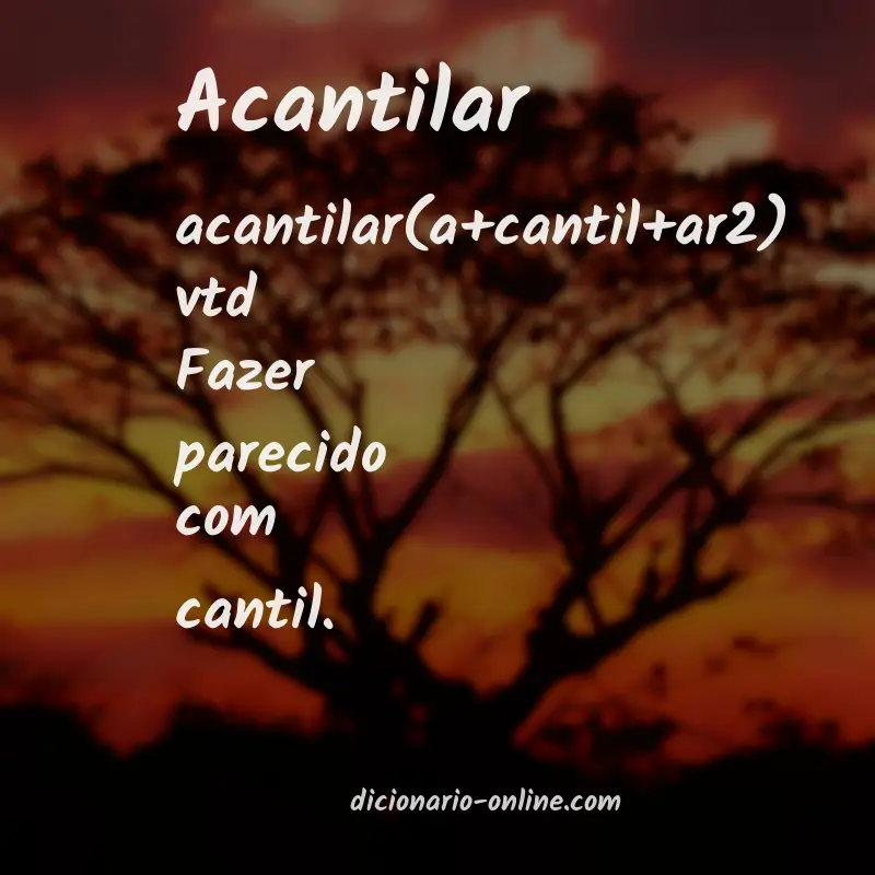 Significado de acantilar