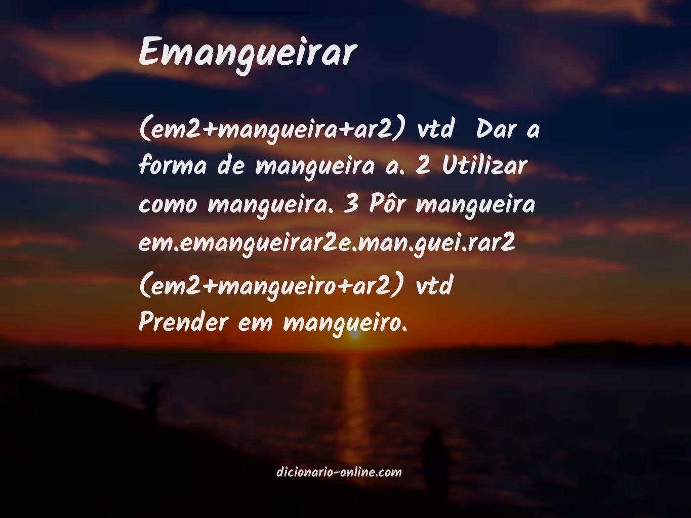 Significado de emangueirar