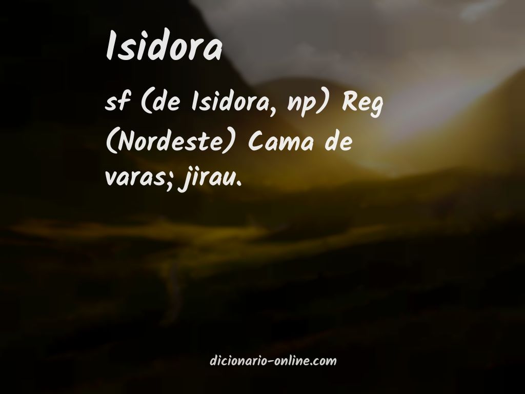 Significado de isidora