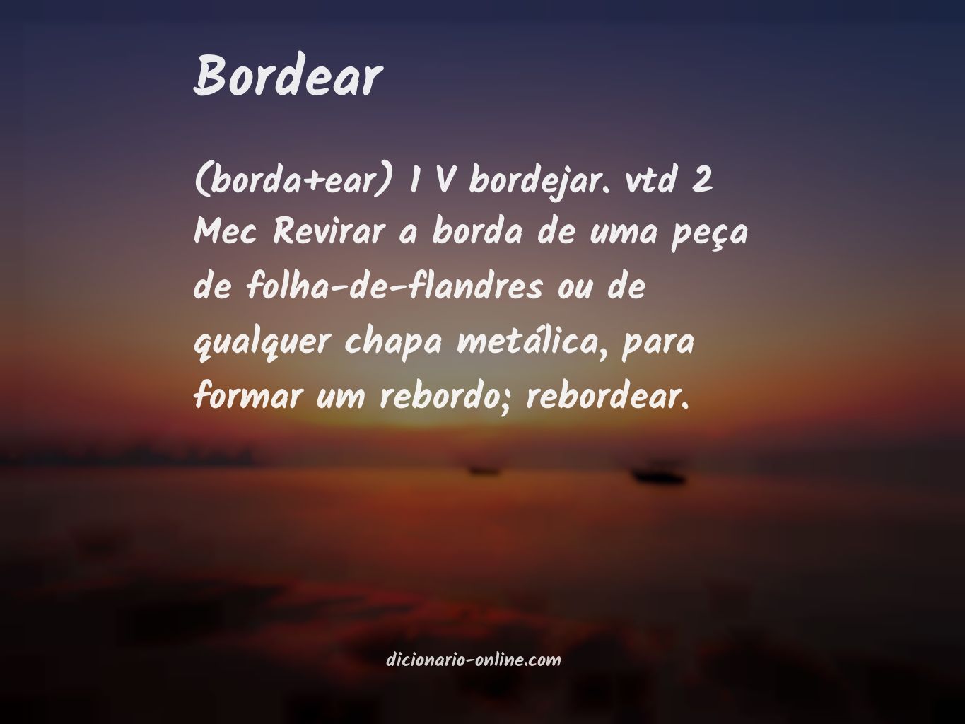 Significado de bordear