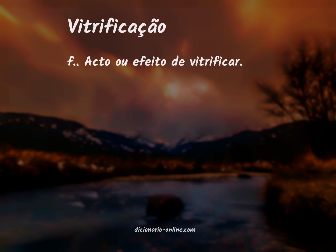 Significado de vitrificação