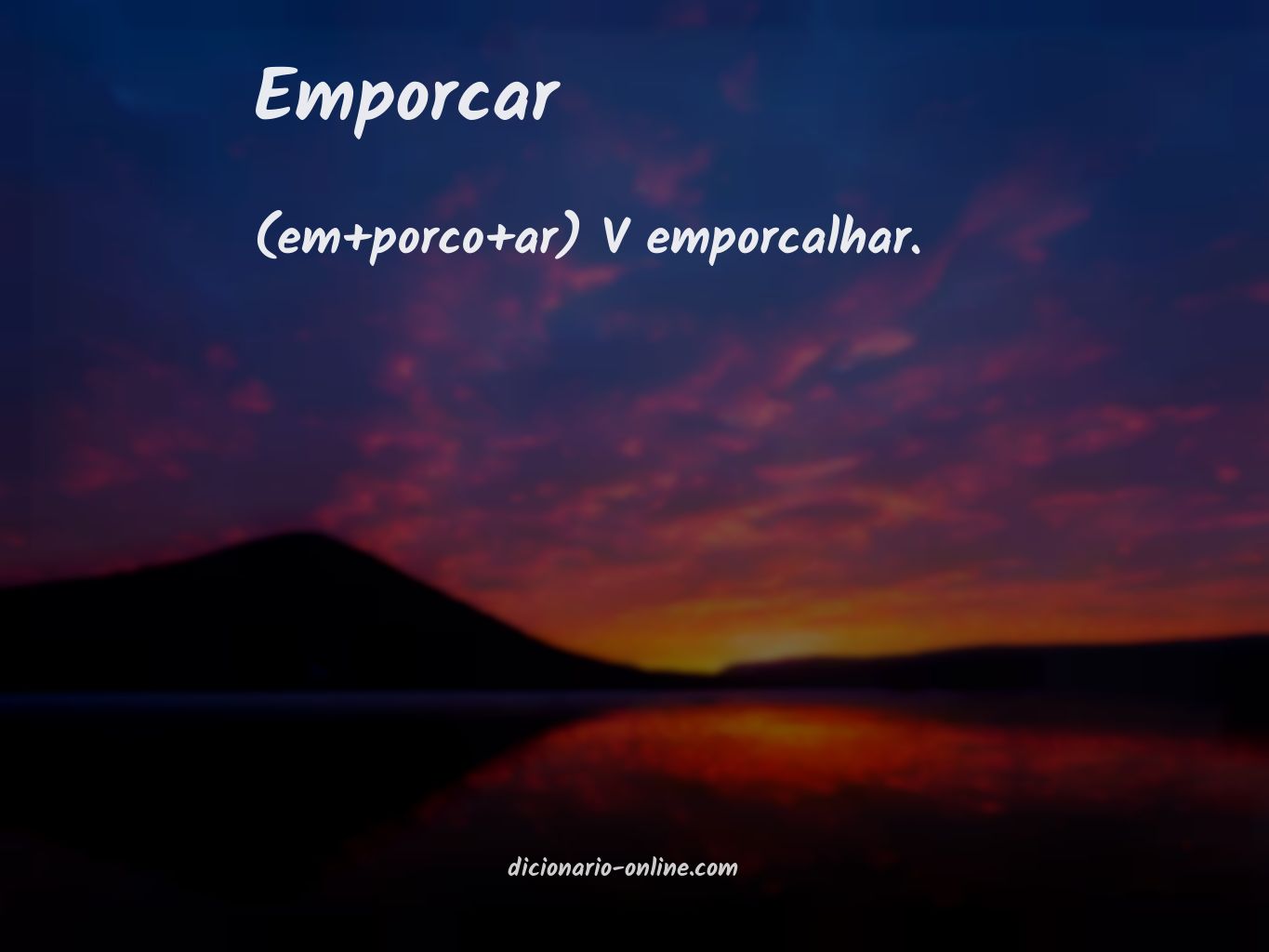 Significado de emporcar