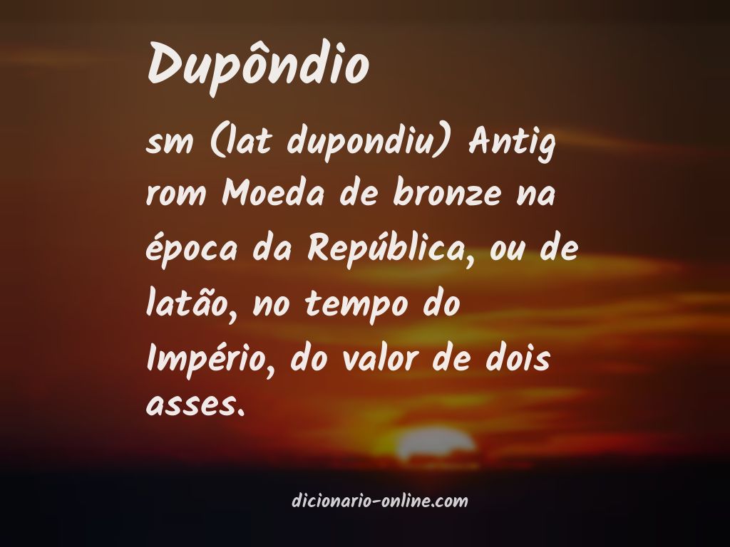 Significado de dupôndio