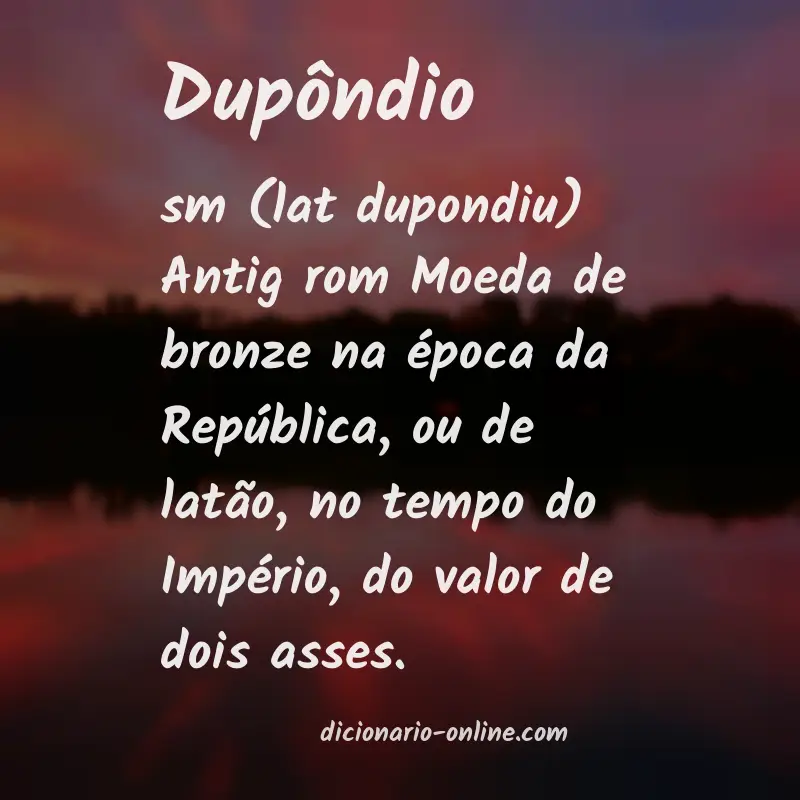 Significado de dupôndio