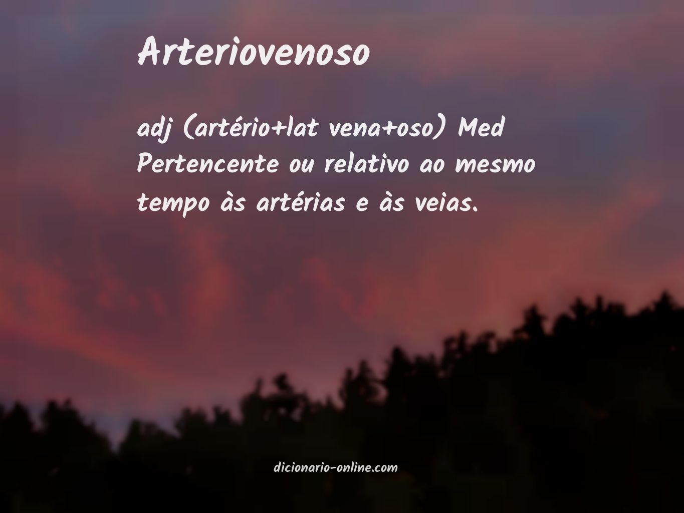 Significado de arteriovenoso