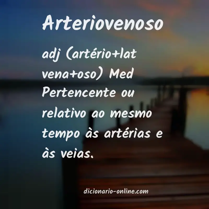 Significado de arteriovenoso