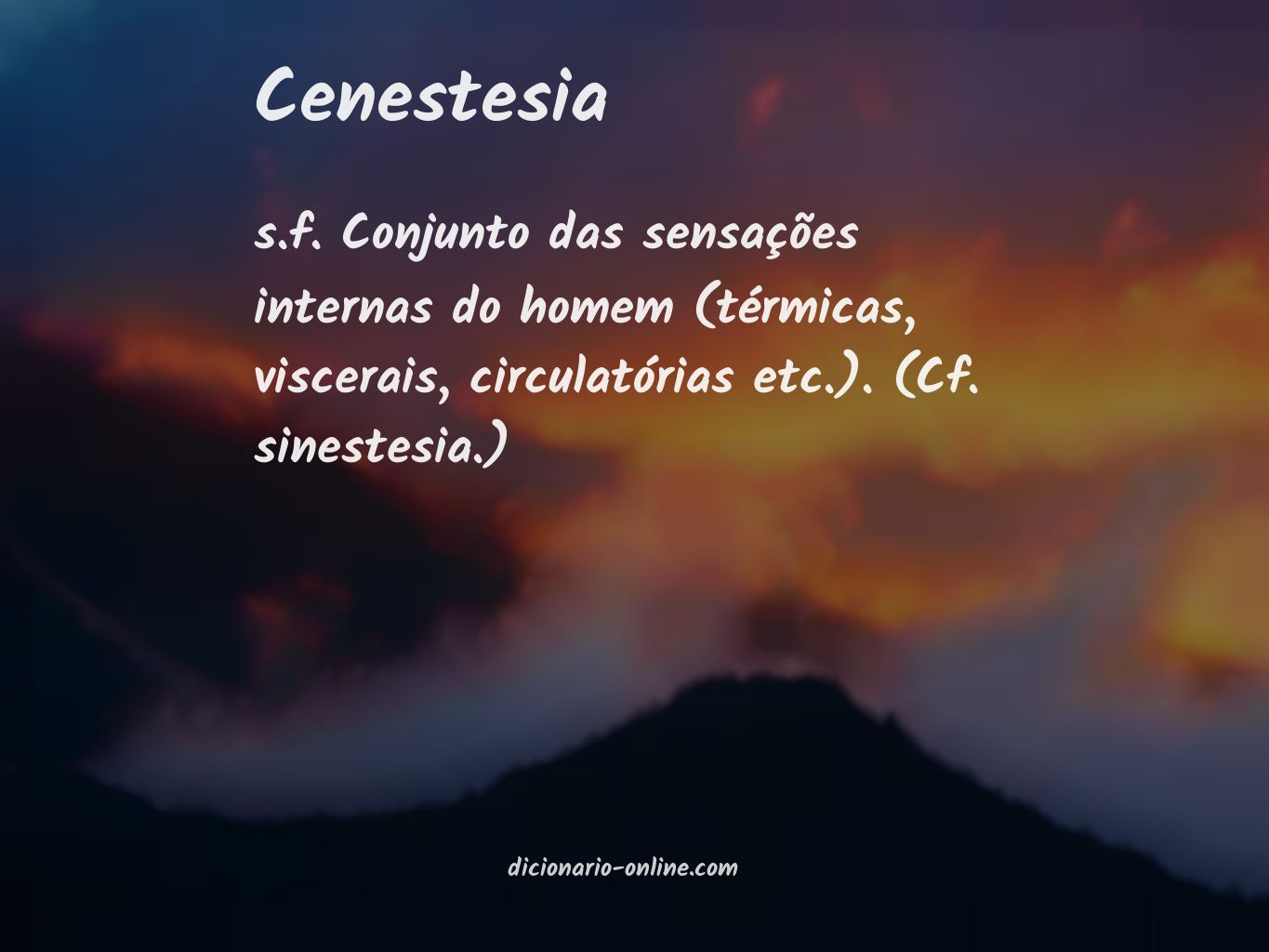 Significado de cenestesia