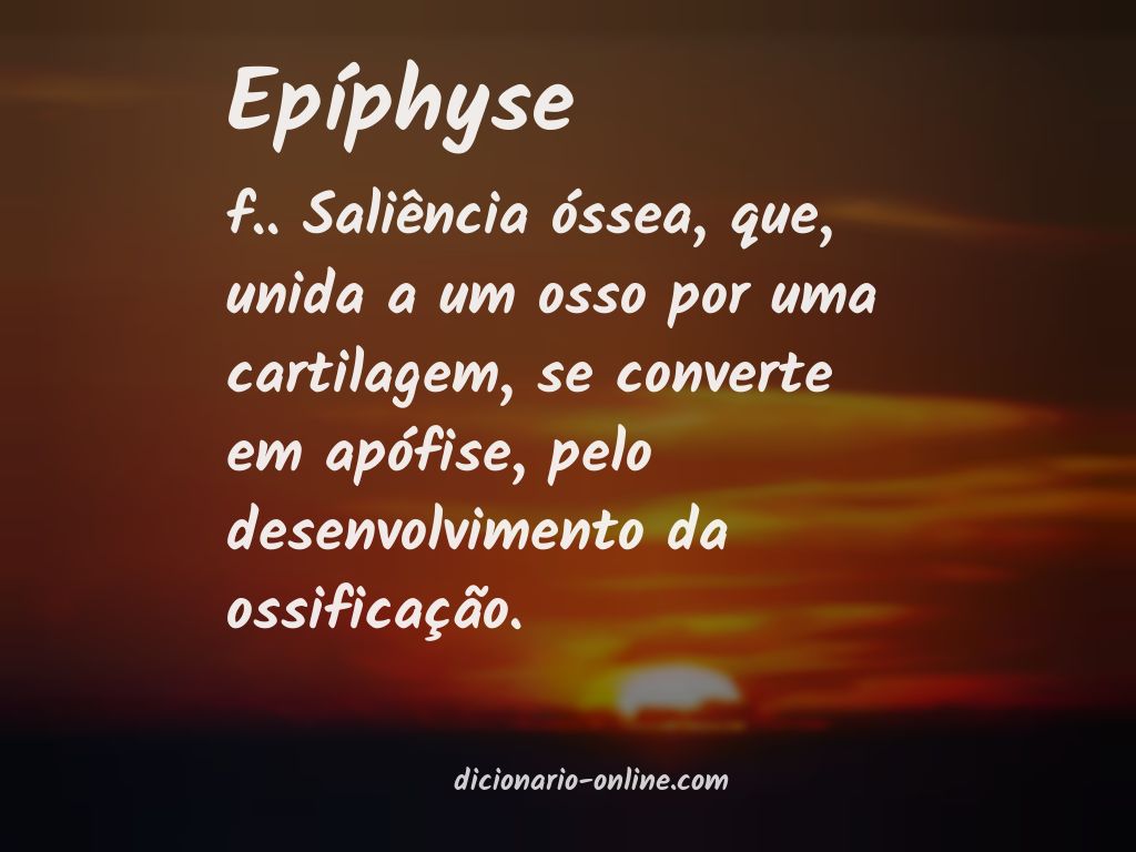 Significado de epíphyse