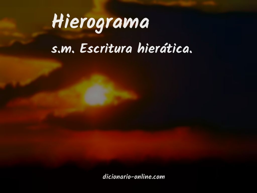 Significado de hierograma