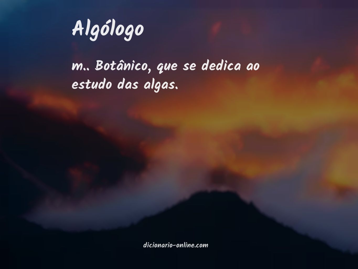 Significado de algólogo