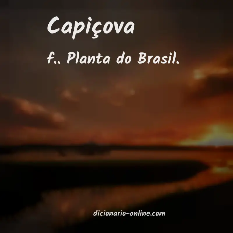 Significado de capiçova