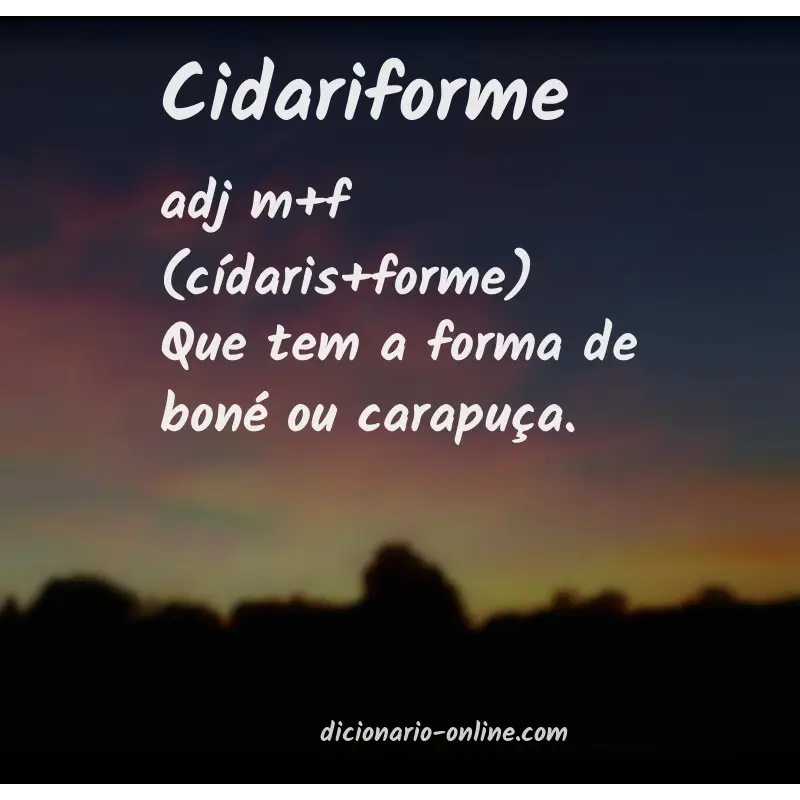 Significado de cidariforme