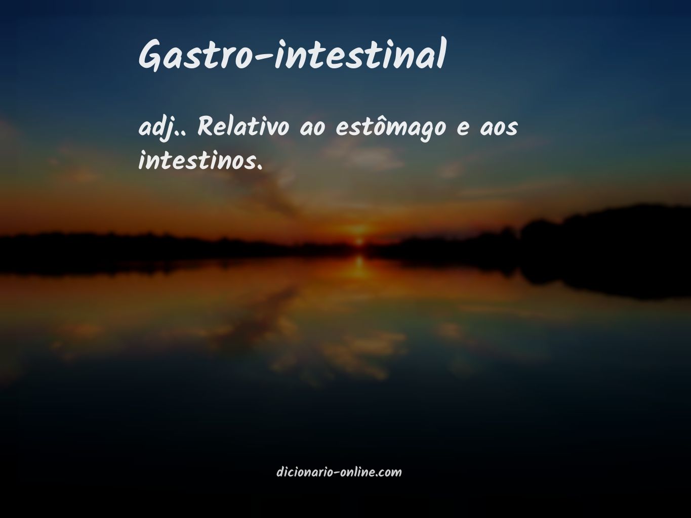 Significado de gastro-intestinal